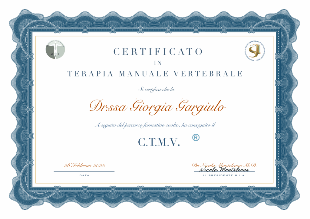 Chiroterapia e Manipolazioni Vertebrali